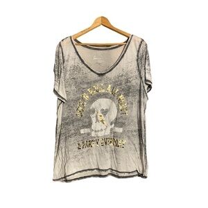 Lane Bryant by Lyric Gray Burnout T-Shirt Rock and Roll All Night